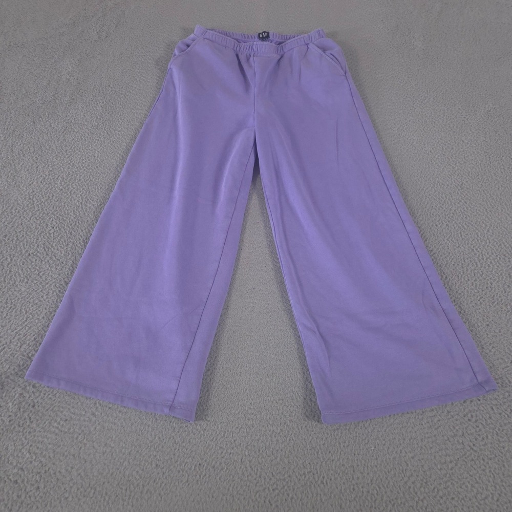Gap Sweatpants Womens S Purple Wide Leg VintageSoft Baggy Fleece Pockets Cozy